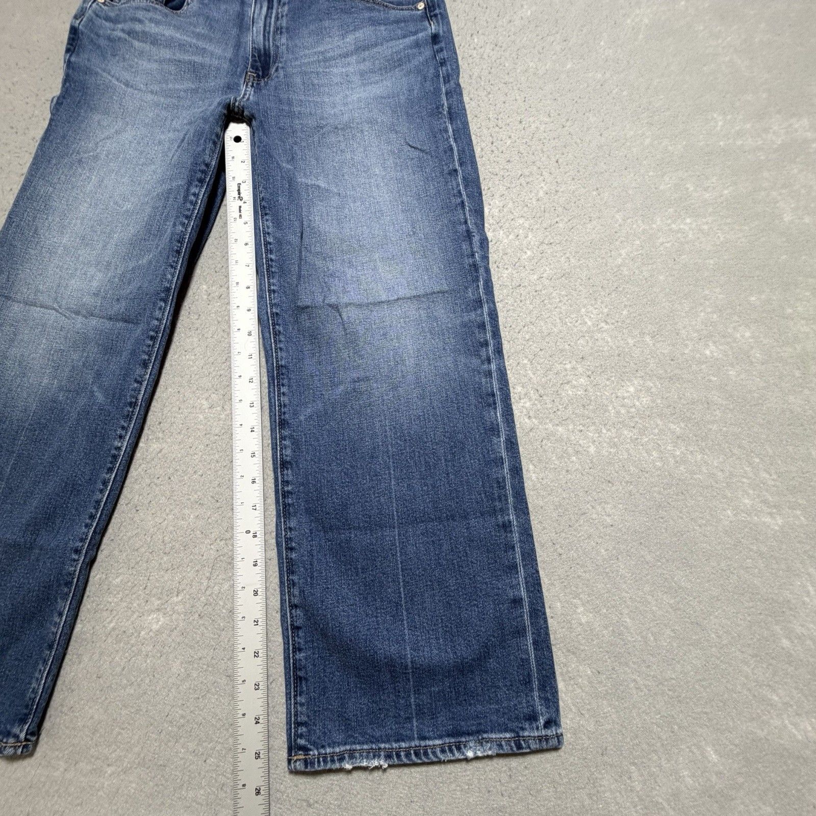 Ag Adriano Goldschmied Brinley Crop Jeans Women’s 31 Blue Mid Rise Straight — image 6 of 8